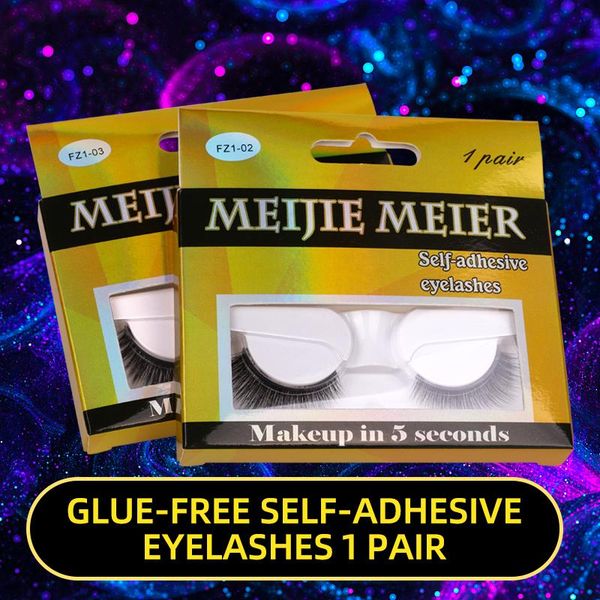 

false eyelashes profession reusable self-adhesive lash natural curly self adhesive eye lashes make up 3d extension