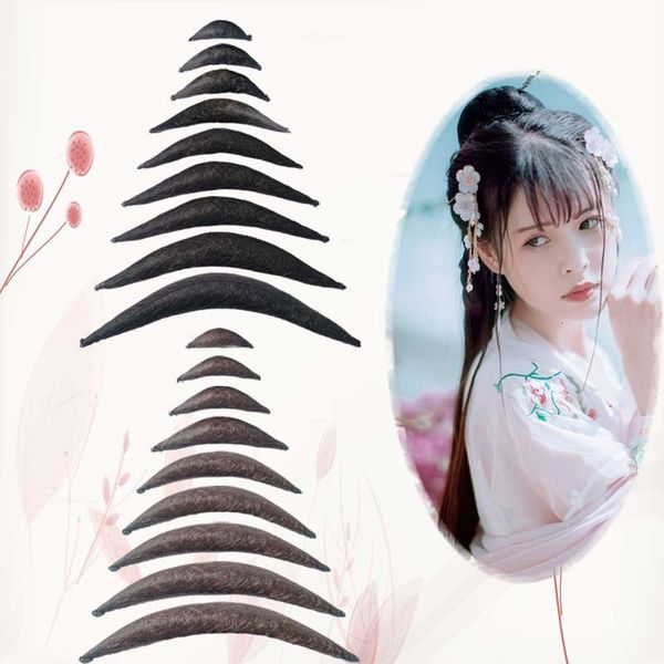 

horn ancient costume wig ox bun pad hair stick, Black