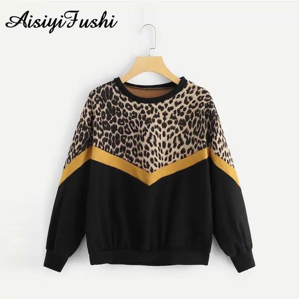 

women's hoodies & sweatshirts black leopard sweatshirt women casual autumn 2021 clothing womens long sleeve pullover jumper blusas suda