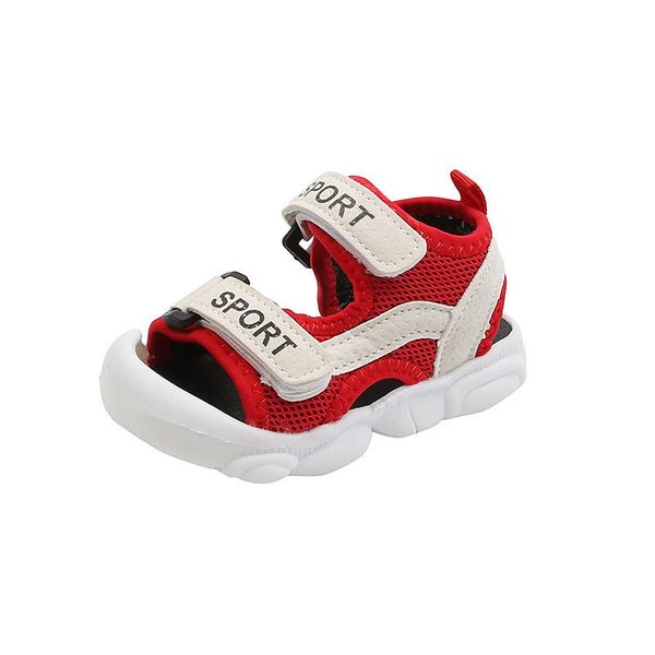 

sandals capsella kids summer boys breathable beach shoes 0-3 years girls toddler sport children size 15-25, Black;red