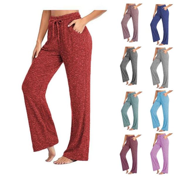 

women's leggings 2021 leggins elegant women casual pants quick-drying trousers wide leg pantalones, Black