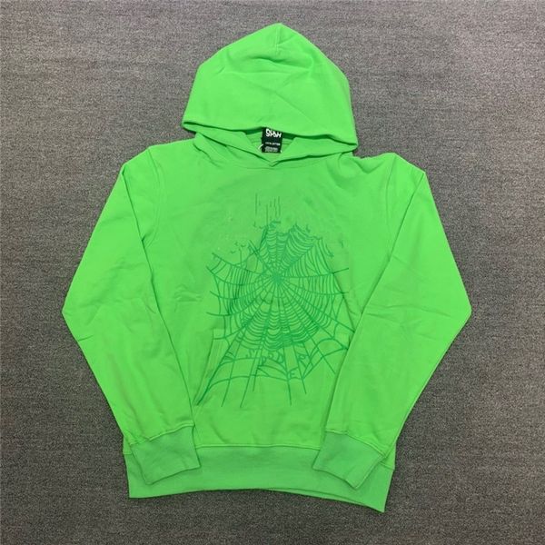 

green foam print angel hoodie men's women's net pullover, Black