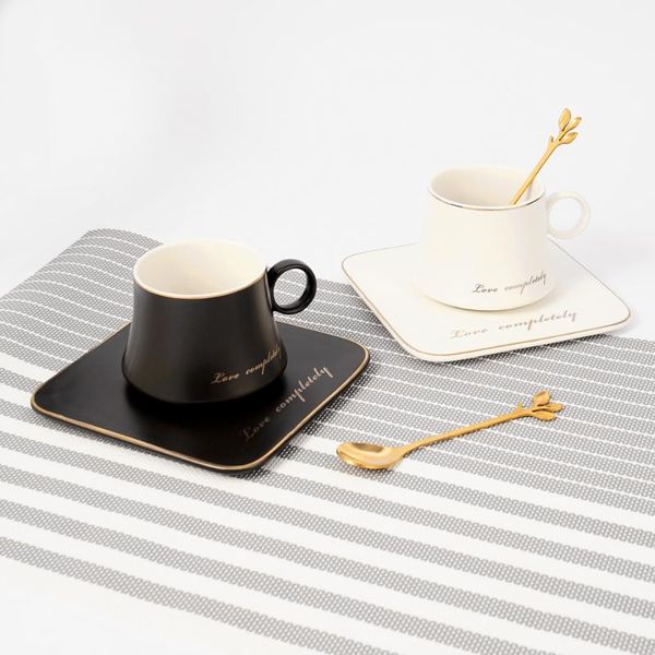 

cups & saucers elegant tea cocoa milk juice ceramic teacup mug coffee cup with saucer spoon drinkware supplies unique office gift