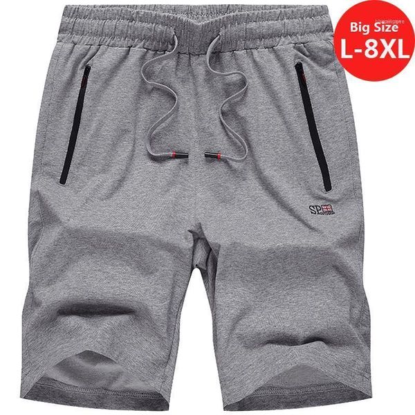 

men's shorts big size -7xl 8xl cotton men summer sportswear casual boardshorts male elastic beach mens short trousers1, White;black
