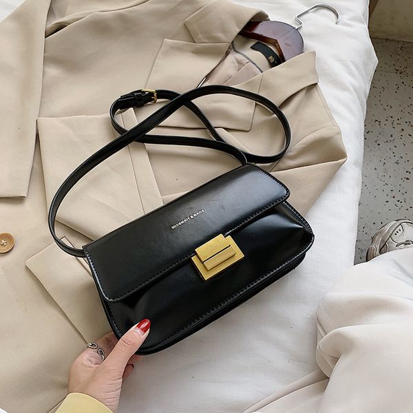 

messenger bags messenger bagswomen's messenger autumn and winter 2021 simple pure color pu leather square small crowd design bag