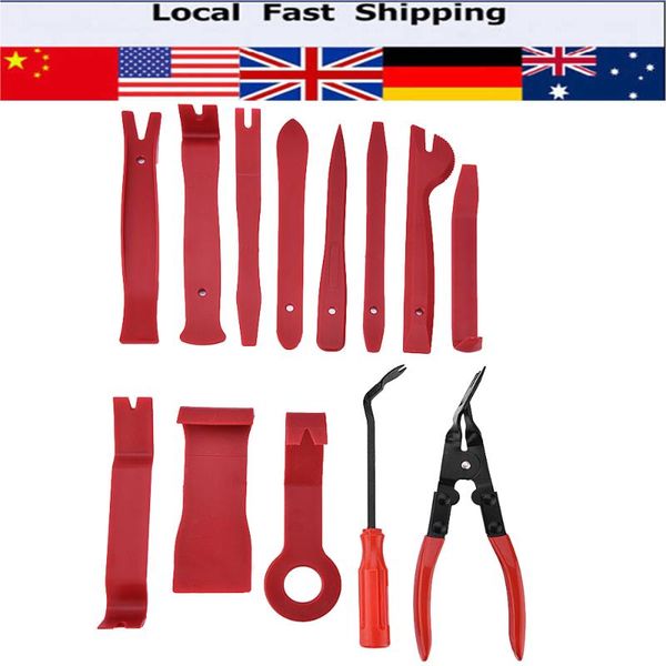 

professional hand tool sets 13pcs universal car door panel trim dashboard clips pliers fastener removal tools kit radio clip