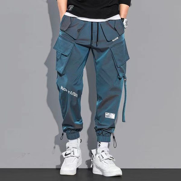 

casual fashion harajuku streetwear cargo hip hop jogging, Black