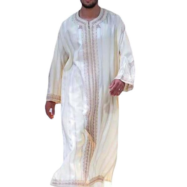 

ethnic clothing muslim loose white african shirt men's robe, Red