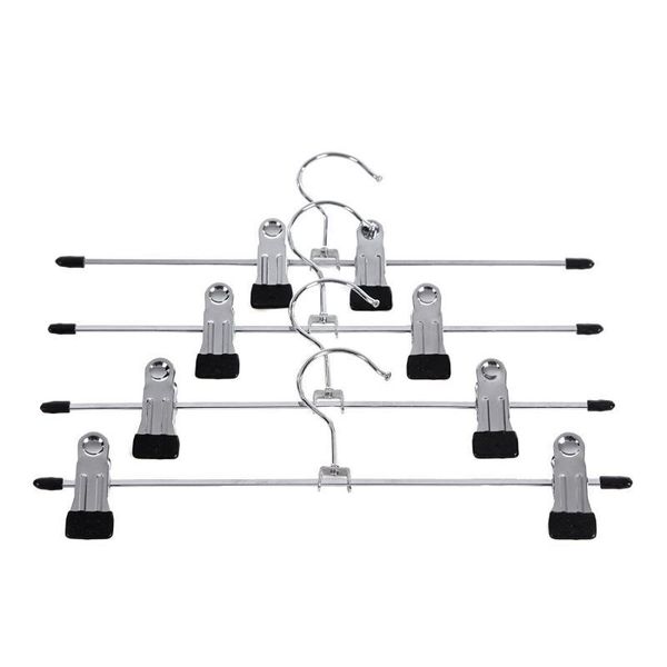 

hangers & racks 10pcs pants skirt metal clips with hook clothes trousers hanger storage organizer wardrobe drying rack