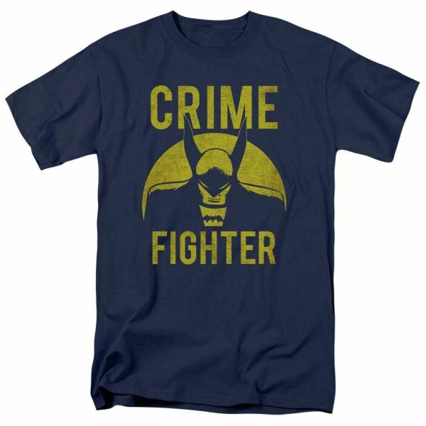 

dc batman fight crime t shirt mens licensed dc comics tee navy, White;black