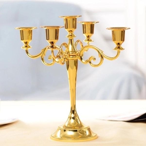 

luxury wedding gold candelabra vintage candle holder stand metal big center table centerpieces decoration x6t022 holders