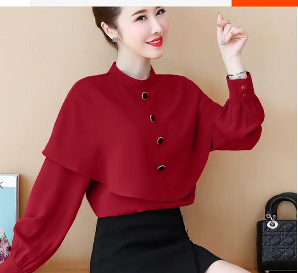 

2021 summer fashion long sleeve women's shirt @309, White