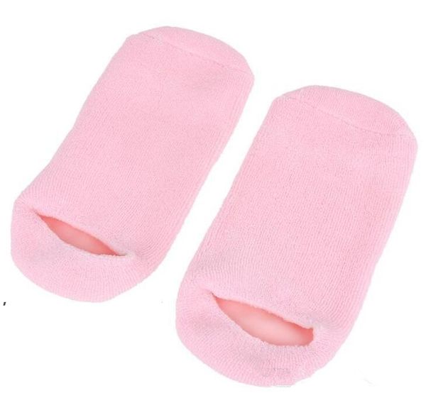 

silicone sock glove reusable spa gel moisturizing socks gloves whitening exfoliating treatment smooth beauty hand mask feet care rra8043, Blue;gray