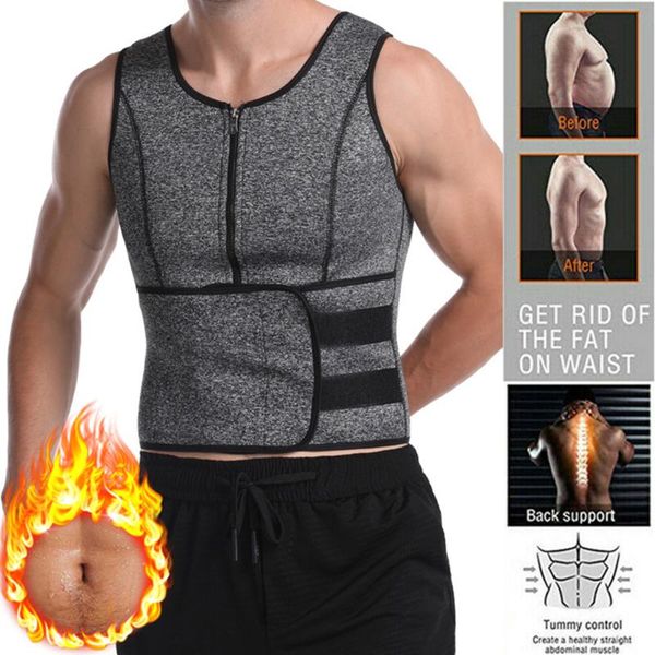 

durable men body shaper corset vest waist trainer slimming workout shapewear running sportswear cloth gym clothing, White;black