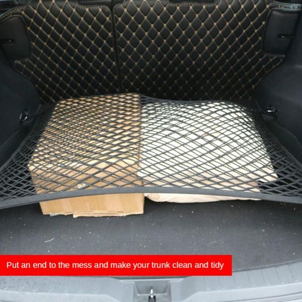 

car organizer supplies net pocket stretch trunk storage flat luggage single-layer double-layer interior