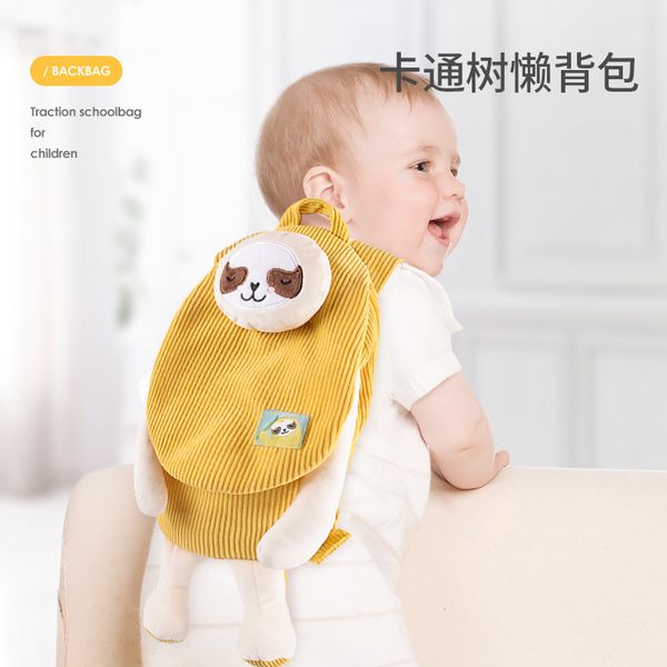 

children's cute cartoon sloth backpack kindergarten 1-3-year-old baby's outdoor bag