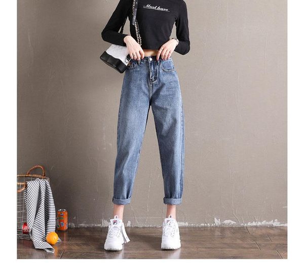 

women fashion softener regular straight casual jean clothing women's jeans, Blue