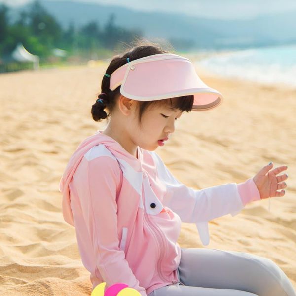 

ohsunny summer visor cap for children anti-uv upf 50+ sun protection adjustable multi-functional breathable soft sunhats caps & hats, Yellow
