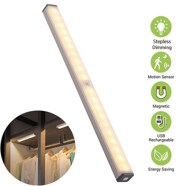 

cabinet light 210/297mm led under long strip night lights motion sensor closet lamp for kitchen bedroom wardrobe indoor lighting