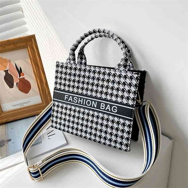 

factory store shop 2022 new lattice portable women's bag korean oil painting printing large capacity square bag fashion foreign style s