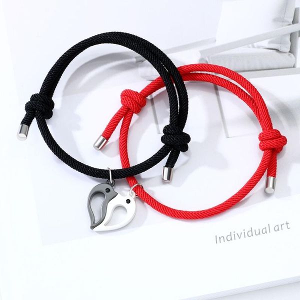 

charm bracelets nice magnet bracelet linked dolphin love style pendant jewelry decoration gift for couple women men teens, Golden;silver