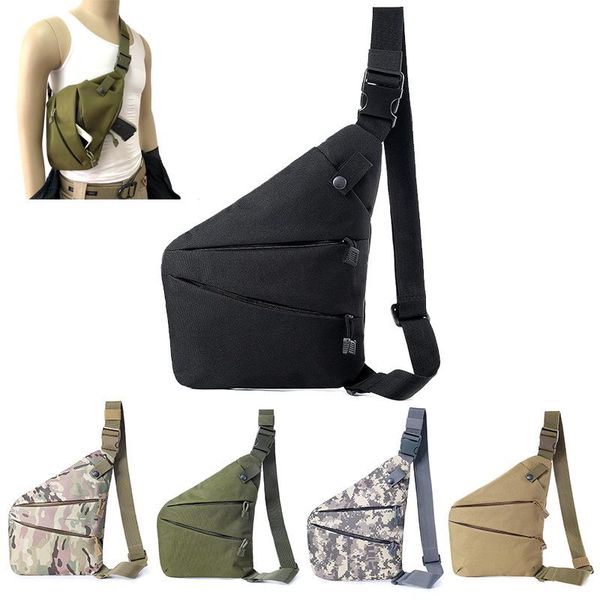 

right & left outdoor sports shoulder bags multifunction tactical storage gun bag hunting crossbody pistol climbing chest