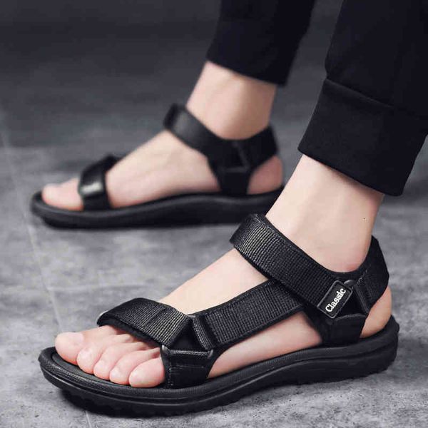 

sandals summer men casual shoe masculina sandalias hombre thick bottomed zapatos de mens fashion 8g5x, Black