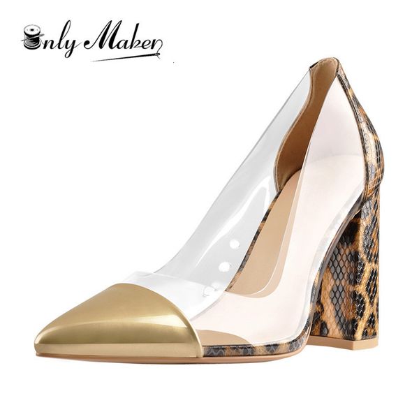 

sandals women's clear slip-on pumps pointed toe pvc chunky heel cut-out simple elegant 10cm high heels office big size, Black