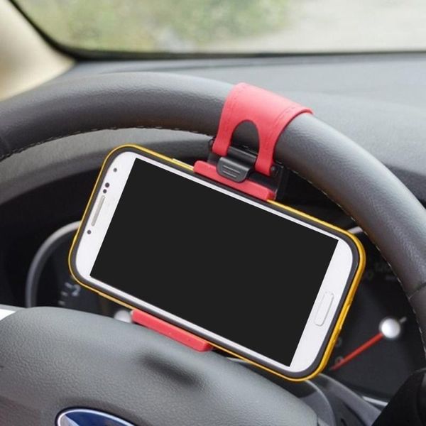 

cell phone mounts & holders stable mobile holder mount clip buckle socket hands on car steering wheel black / blue pink red au19 21 dro