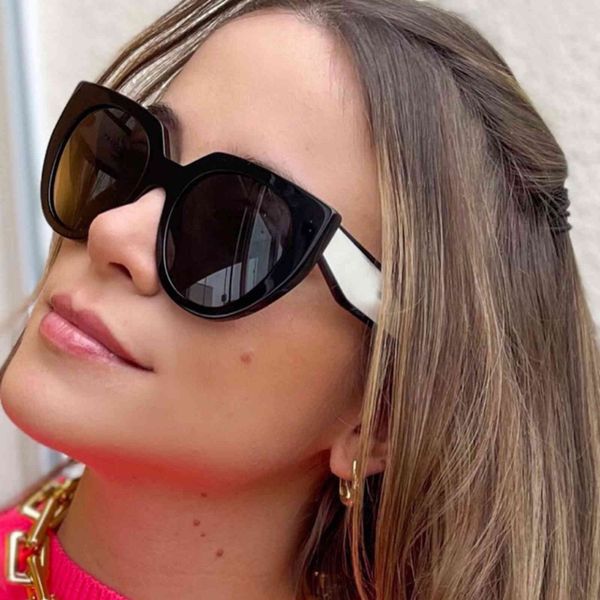 

acetate cat eye sunglass women white templnt65, White;black