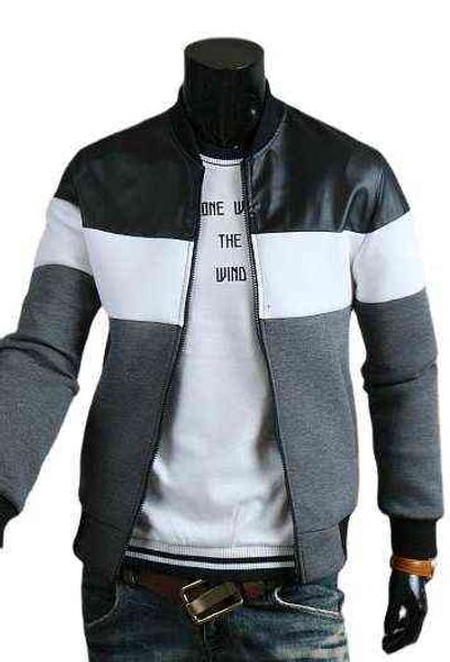 

casual stitching design et men's spring and autumn men's wear, Black;brown