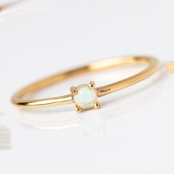 

cluster rings explosive fine pearl ring mori slender four prong female, Golden;silver