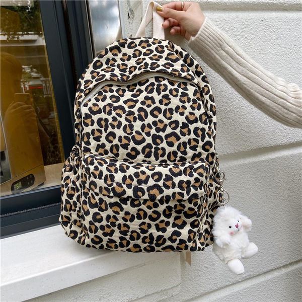 

backpack leopard school bag rugtas cute schoudertas dames cheetah print rucksack women backpacks for teenagers girls bagpack