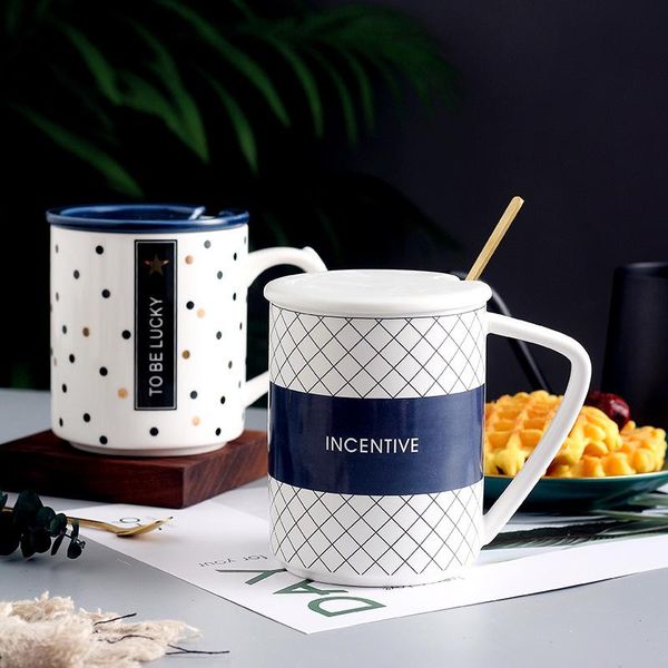

mugs nordic ceramic cup mug with cover trend drinking for men and women