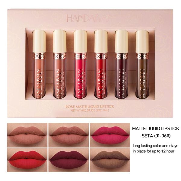 

colour matte lip gloss liquid lipstick set gift box long lasting makeup