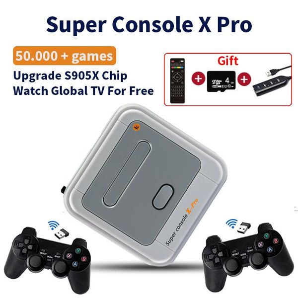 

super console x pro 4k hd uhd output wifi video game portable retro family tv gaming player 256g with 50000+ games players
