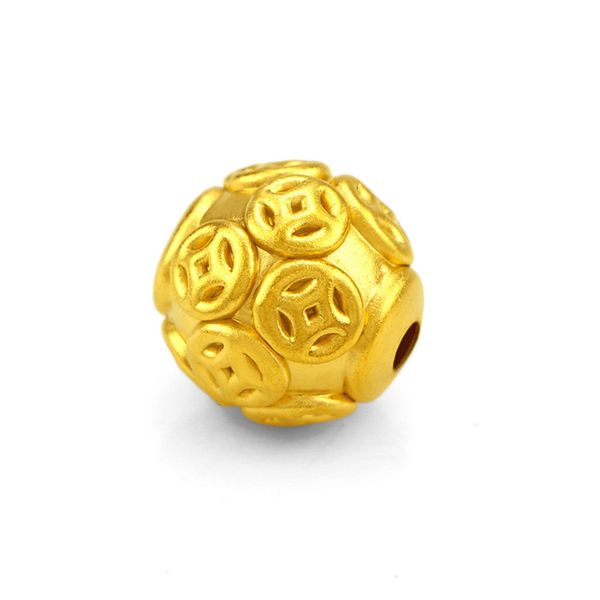 

imitation copper transfer 3d electroforming process plated coin loose gold bead men's and women's bracelet matching, Black