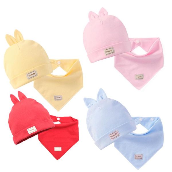 

caps & hats spring and autumn born cotton hat infant fetal comfortable baby headband saliva towel lovely, Yellow