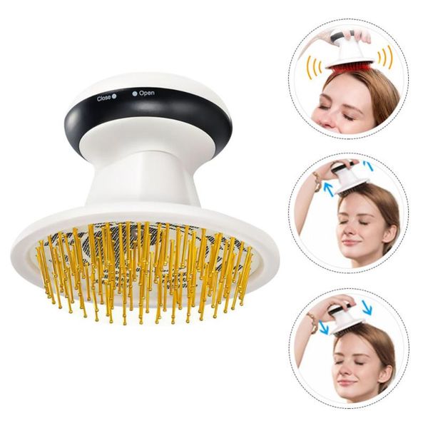 

hair brushes 1pc electric head comb relieve fatigue (white), Silver