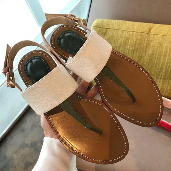 

woman real leather sandals flat sand toe zapatos de mujer summer party women casual fashion shoes soft buckle, Black