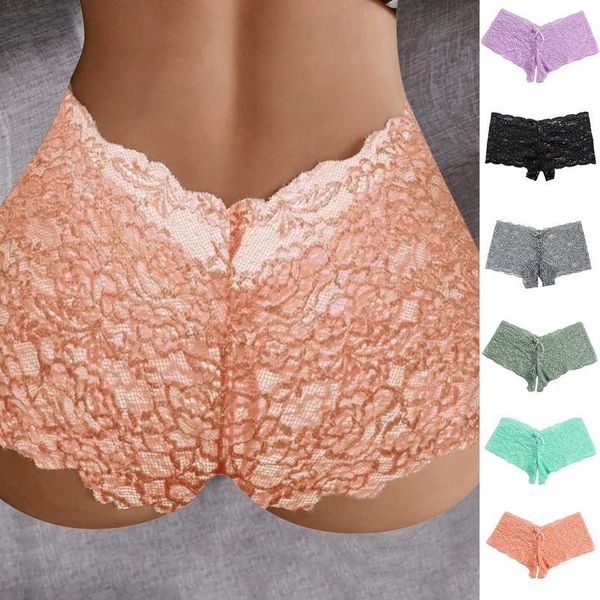 

women's panties women underwear plus size s-5xl lace lingerie transparent knickers, Black;pink