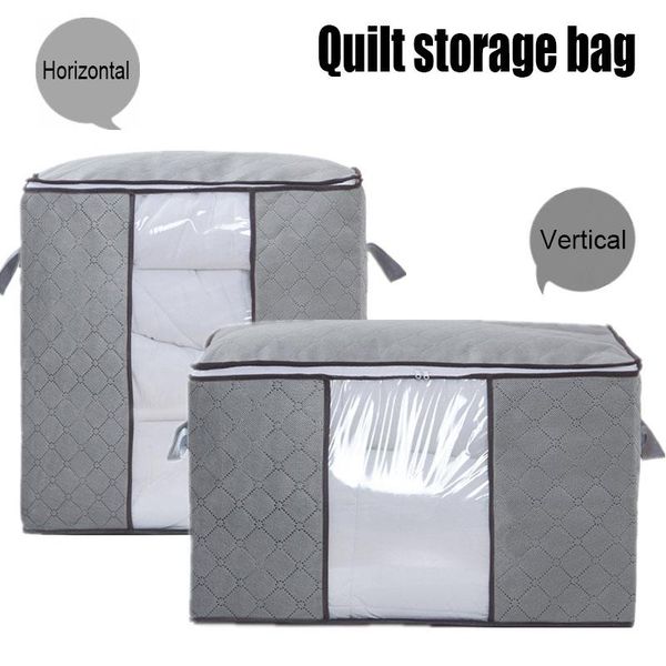 

thick non-woven quilt bag clothes storage horizontal section vertical clothing finishing home bags