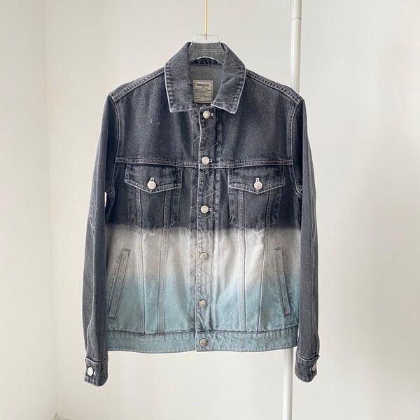 

women's jackets spring loose-fitting long-sleeved 100% cotton coat fashionable jean color block denim jacket, Black;brown