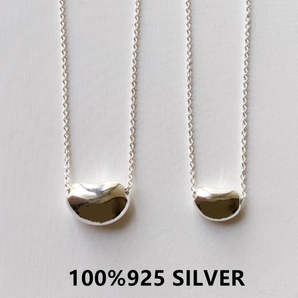 

chains tf 1:1 necklace 925 sterling silver peas female bean superior quality woman
