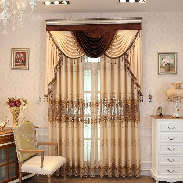 

curtain & drapes american water-soluble embroidery curtains for living dining room bedroom.