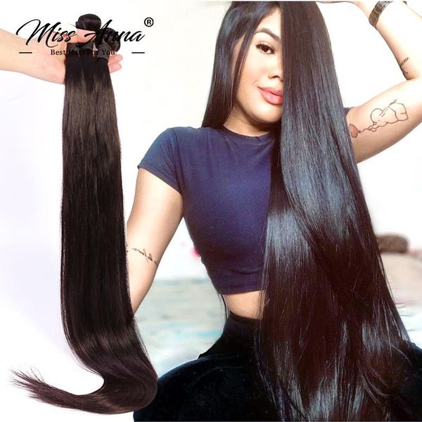 

human hair bulks missanna straight bundles peruvian 100% virgin weave 8-40 inch full end extensions, Black