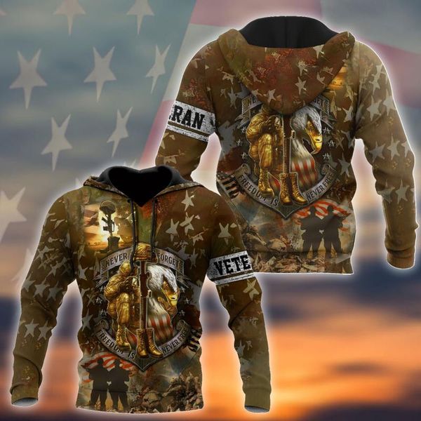 

men's hoodies & sweatshirts us marine veteran eagle home 3d printed art hoodie zip streetwear oversized pullover sports sweatshi, Black
