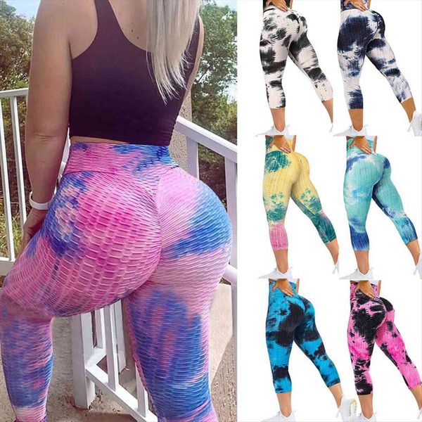 

cropped fitness scrunch butt womens legging sports gym exercise high waist pant capris female leggins mujer, Black