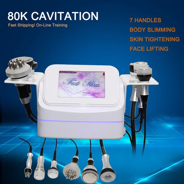 

2021 professional 7 in 1 body 80k 40k vacuum cavitation slimming ultrasonic anti cellulite skin tightening massage management machine