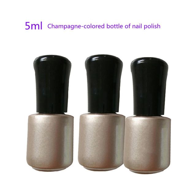 

storage bottles & jars 5ml empty nail gel container polish champagne/bright black glass art oil packing